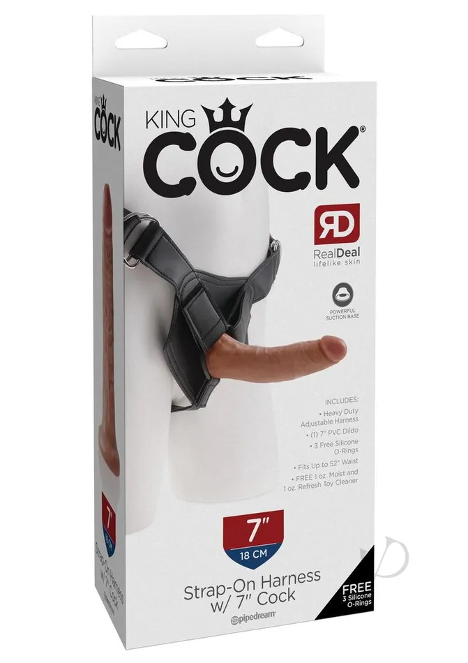 King Cock Female Sex Toys King Cock Strap on Harness with Dildo 7in Caramel King Cock Female Sex Toys King Cock Strap on Harness with Dildo 7in Caramel