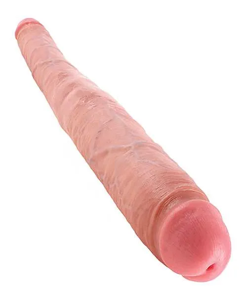 King Cock Tapered Double Dildo 16in Vanilla King Cock Dildos