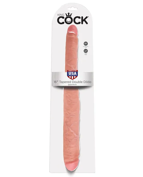 King Cock Tapered Double Dildo 16in Vanilla King Cock Dildos