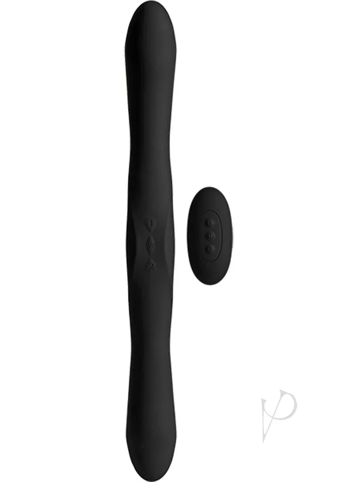 Kink Female Sex Toys Kink Dual Flex Vibrator with Remote Control Black