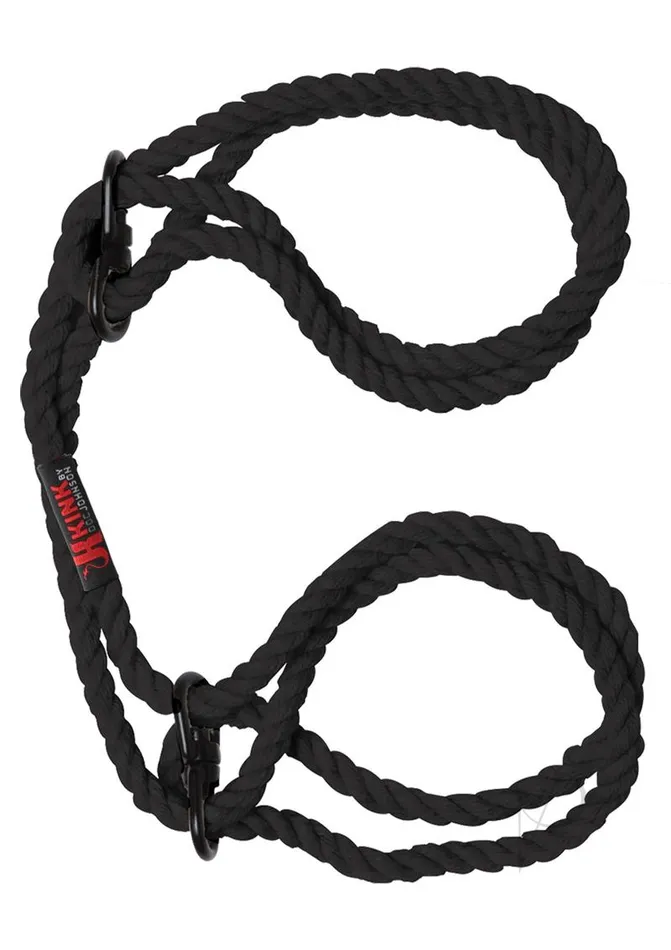 Kink Hogtied Bind and Tie 6mm Hemp Wrist Or Ankle Cuffs Black Kink Restraints Kink Hogtied Bind and Tie 6mm Hemp Wrist Or Ankle Cuffs Black Kink Restraints