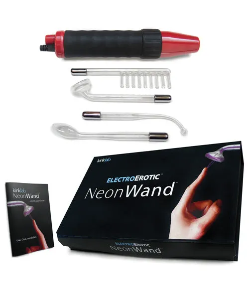 Kinklab Vibrators KinkLab Red Handle Neon Wand wRed Electrode