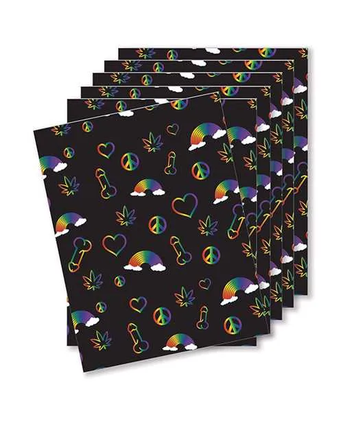 Kush Kards Rainbow Penis Naughty Greeting Card Pack Of 6 Male Sex Toys