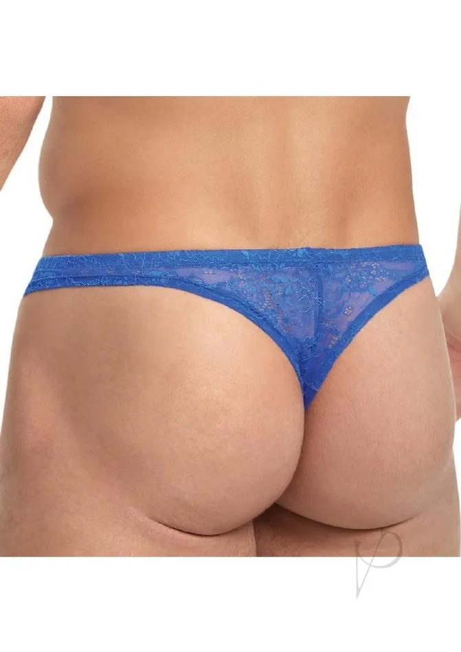 Lace King Vibrators Lace King Lace Thong SM Blue