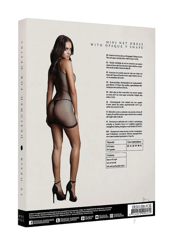 Le Desir Net Contrast Mini Dress OS Black Le Desir Anal Le Desir Net Contrast Mini Dress OS Black Le Desir Anal