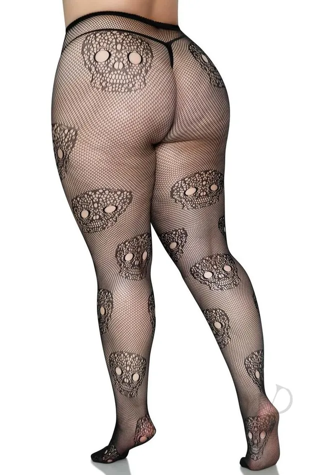 Leg Avenue Anal Leg Avenue Lace Skull Fishnet Tights 1X2X Black Leg Avenue Anal Leg Avenue Lace Skull Fishnet Tights 1X2X Black