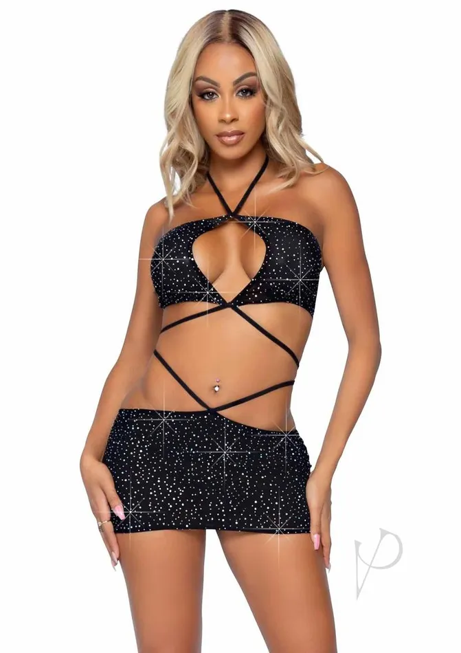 Leg Avenue Anal Leg Avenue Rhinestone Keyhole Bandeau Top and Low Rise Skirt with Waist Strap Detail 2 pieces Medium Black Leg Avenue Anal Leg Avenue Rhinestone Keyhole Bandeau Top and Low Rise Skirt with Waist Strap Detail 2 pieces Medium Black