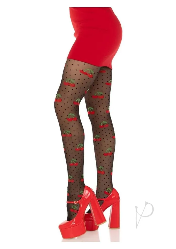 Leg Avenue Anal Leg Avenue Spandex Sheer Polka Dot Cherry Tights OS Black Leg Avenue Anal Leg Avenue Spandex Sheer Polka Dot Cherry Tights OS Black
