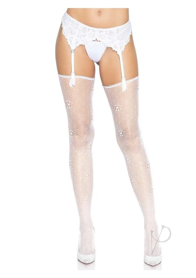 Leg Avenue Daisy Dot Fishnet Stockings with Scalloped Top OS White Leg Avenue Male Sex Toys Leg Avenue Daisy Dot Fishnet Stockings with Scalloped Top OS White Leg Avenue Male Sex Toys