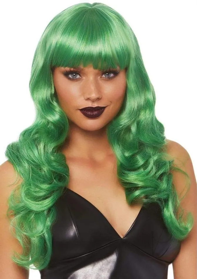 Leg Avenue Misfit Long Wavy Bang Wig OS Green Leg Avenue Vibrators