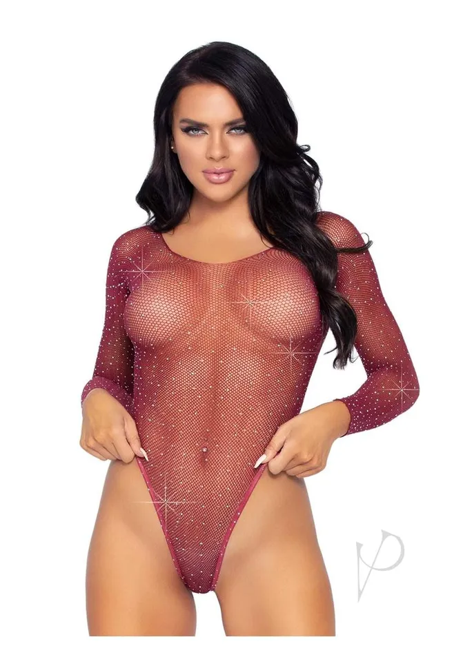 Leg Avenue Rhinestone Long Sleeve Fishnet Bodysuit with Snap Crotch OS Burgundy Leg Avenue Male Sex Toys Leg Avenue Rhinestone Long Sleeve Fishnet Bodysuit with Snap Crotch OS Burgundy Leg Avenue Male Sex Toys