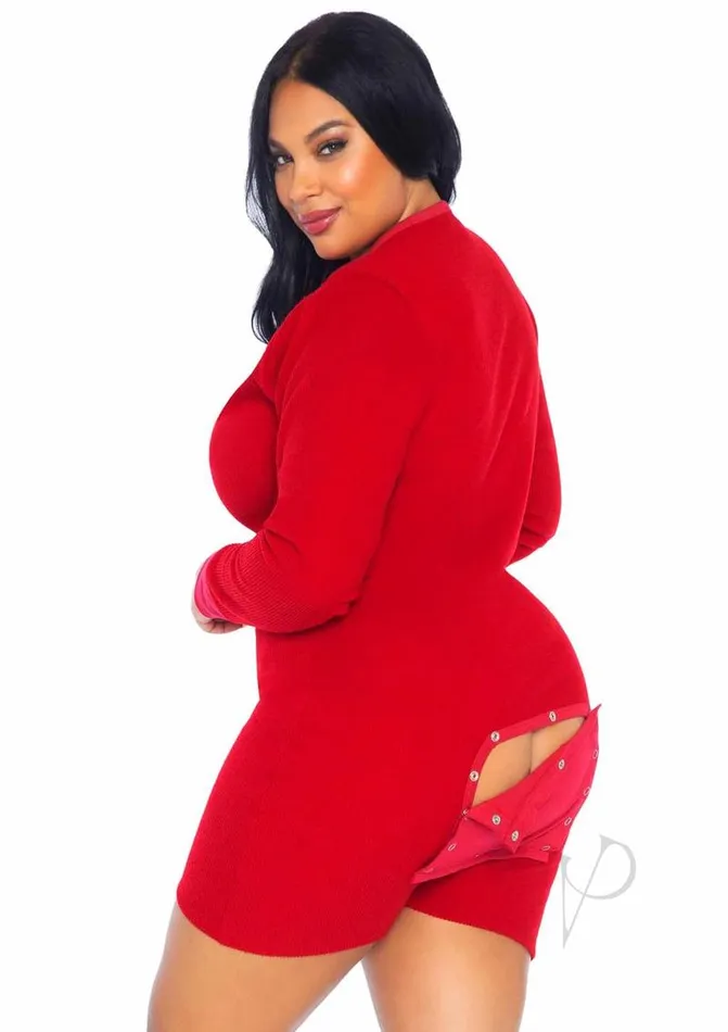 Leg Avenue Vibrators Leg Avenue Brushed Rib Romper Long Johns with Cheeky Snap Closure Back Flap 3X4X Red Leg Avenue Vibrators Leg Avenue Brushed Rib Romper Long Johns with Cheeky Snap Closure Back Flap 3X4X Red