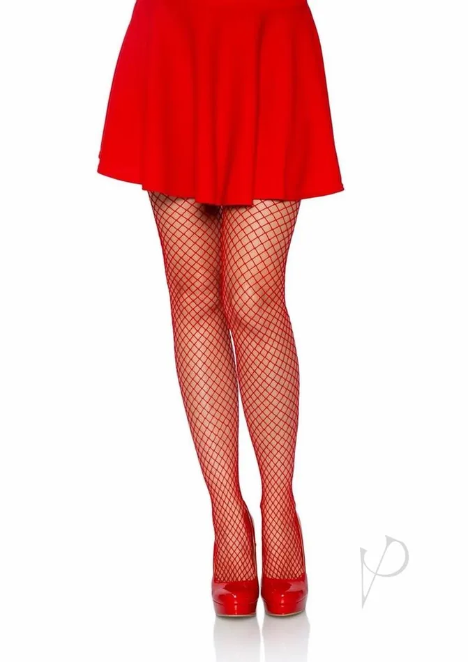 Leg Avenue Vibrators Leg Avenue Spandex Industrial Net Tights OS Red