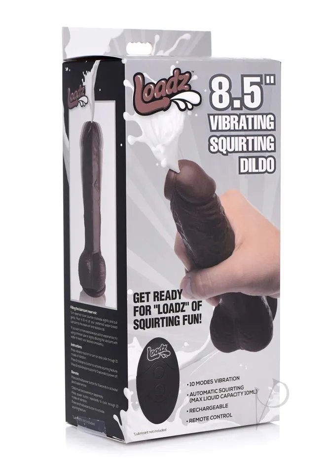 Loadz Vibrating Squirting Dildo with Remote Control 85in Chocolate Loadz Female Sex Toys Loadz Vibrating Squirting Dildo with Remote Control 85in Chocolate Loadz Female Sex Toys