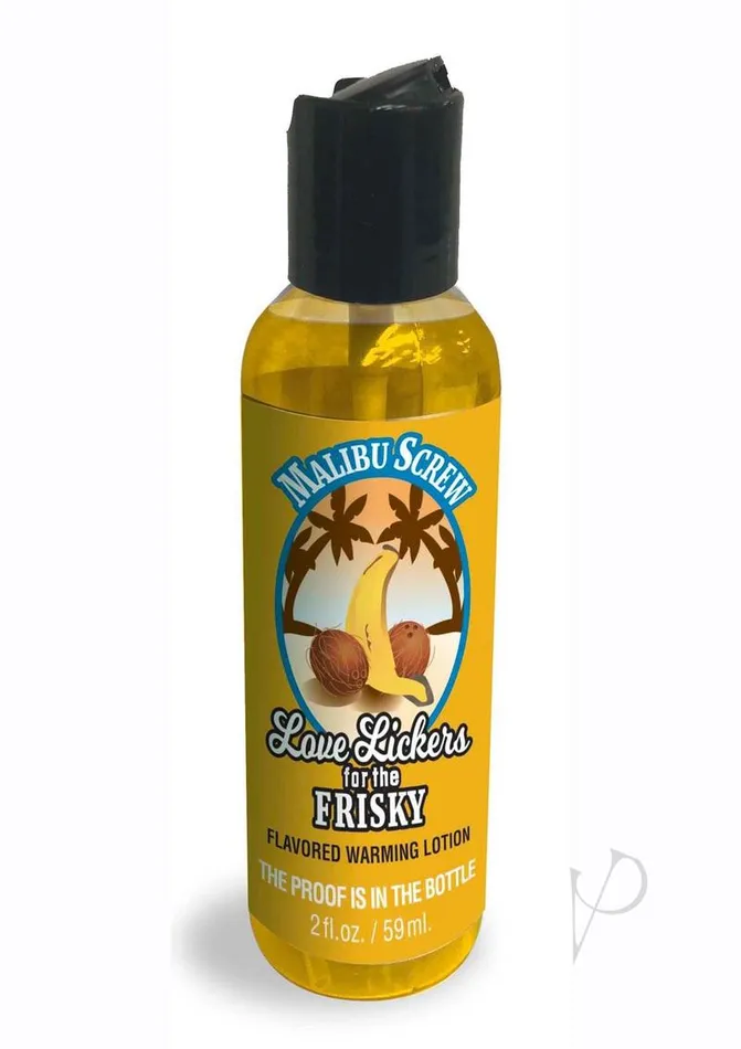 Love Lickers Couples Love Lickers Pineapple and Coconut Flavored Warming Massage Oil 2oz Malibu Screw