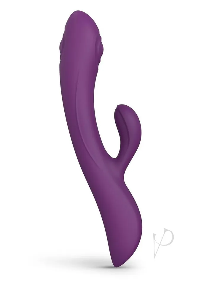 Love To Love Vibrators Bunny and Clyde Rechargeable Silicone Rabbit Vibrator Purple Rain