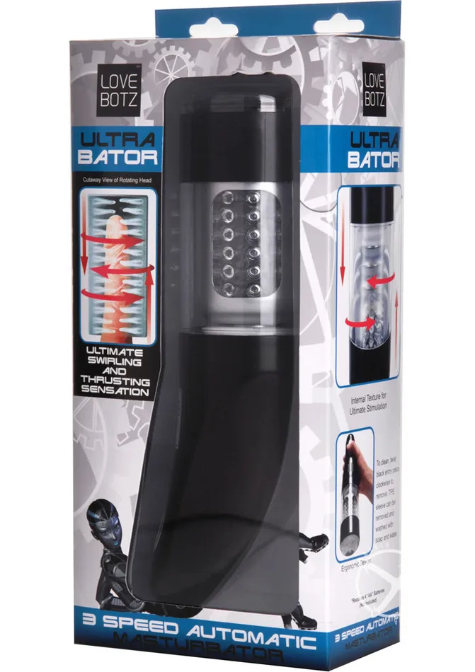 Lovebotz Anal LoveBotz Ultra Bator Thrusting and Swirling Automatic Stroker BlackClear Lovebotz Anal LoveBotz Ultra Bator Thrusting and Swirling Automatic Stroker BlackClear