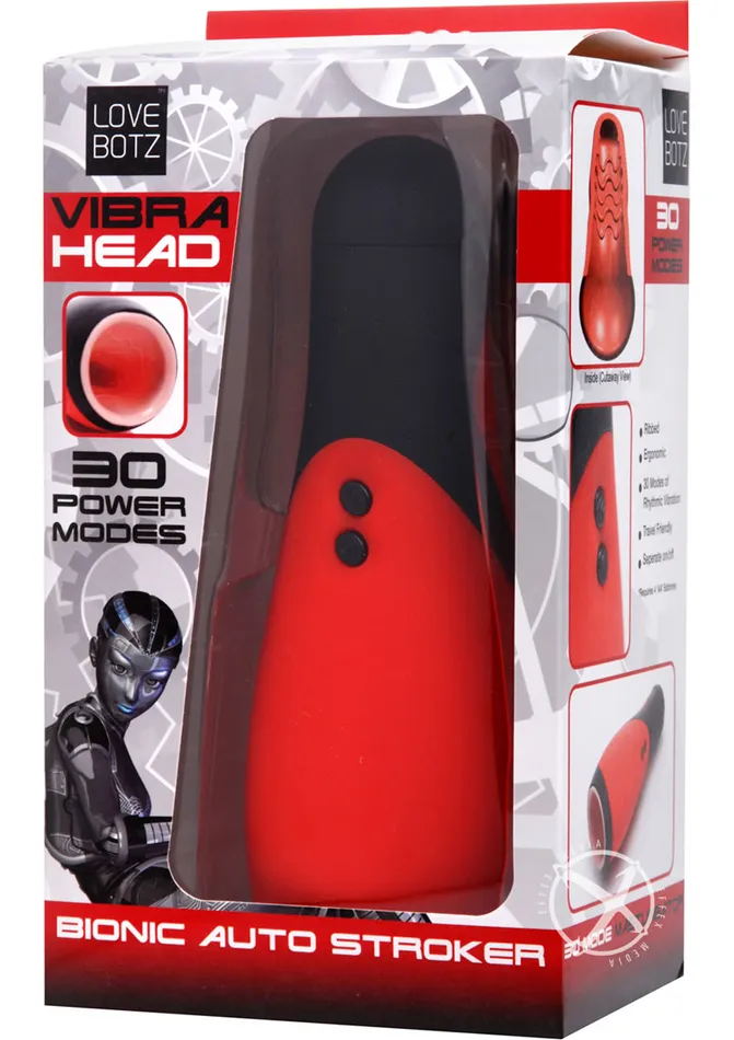 Lovebotz LoveBotz Vibra Head Bionic Auto Stroker Red Male Sex Toys