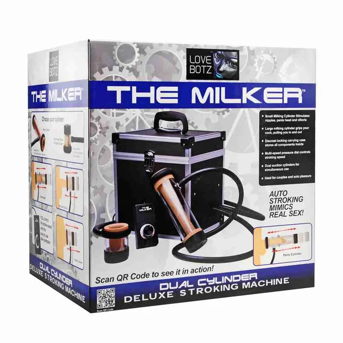 LoveBotz The Milker Dual Cylinder Deluxe Stroking Machine XR Brands Female Sex Toys LoveBotz The Milker Dual Cylinder Deluxe Stroking Machine XR Brands Female Sex Toys