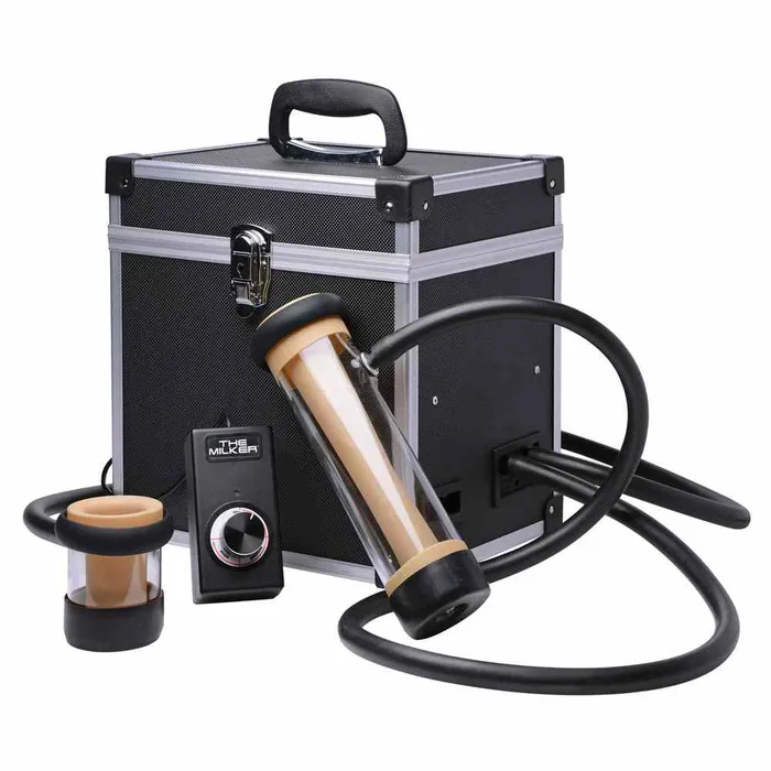 LoveBotz The Milker Dual Cylinder Deluxe Stroking Machine XR Brands Female Sex Toys
