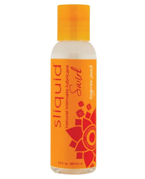 Lubricants Sliquid Naturals Swirl Lubricant 2 oz Tangerine Peach Sliquid