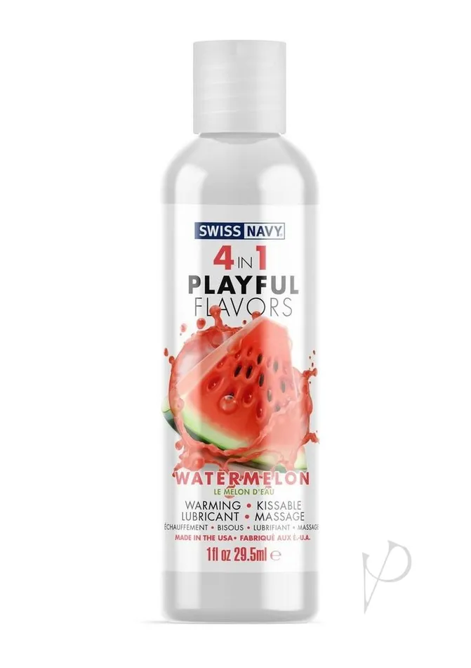 Lubricants Swiss Navy Swiss Navy 4 In 1 Flavored Lubricant 1oz Watermelon