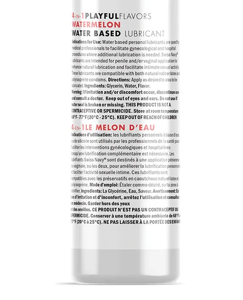 Lubricants Swiss Navy Swiss Navy 4 In 1 Flavored Lubricant 1oz Watermelon Lubricants Swiss Navy Swiss Navy 4 In 1 Flavored Lubricant 1oz Watermelon
