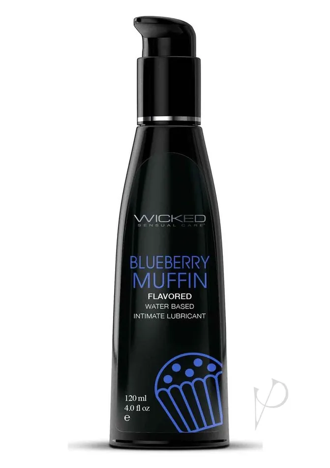 Lubricants Wicked Aqua Wicked Aqua Water Based Flavored Lubricant Blueberry Muffin 4oz Lubricants Wicked Aqua Wicked Aqua Water Based Flavored Lubricant Blueberry Muffin 4oz