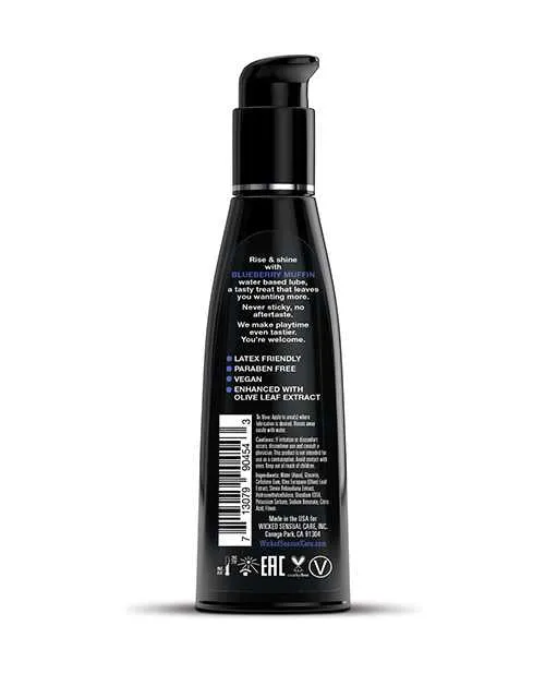Lubricants Wicked Aqua Wicked Aqua Water Based Flavored Lubricant Blueberry Muffin 4oz