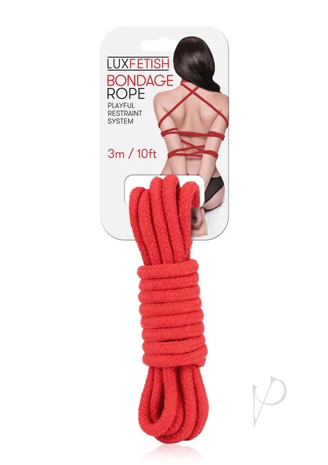 Lux Fetish Bondage Rope 10ft Red Lux Fetish Couples