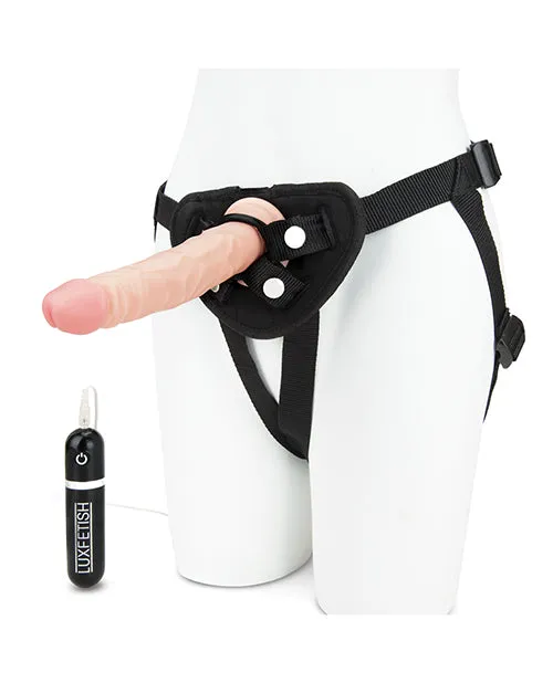Lux Fetish Female Sex Toys Lux Fetish Realistic Vibrating Dildo with Harness Remote Control 65in Vanilla Lux Fetish Female Sex Toys Lux Fetish Realistic Vibrating Dildo with Harness Remote Control 65in Vanilla