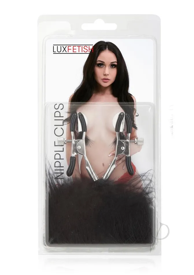 Lux Fetish Lux Fetish Feather Nipple Clamps Black Anal