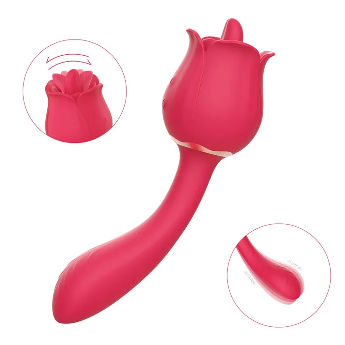 Luxury Rose Flower Handle Vibrator Wild Night Fantasies Vibrators
