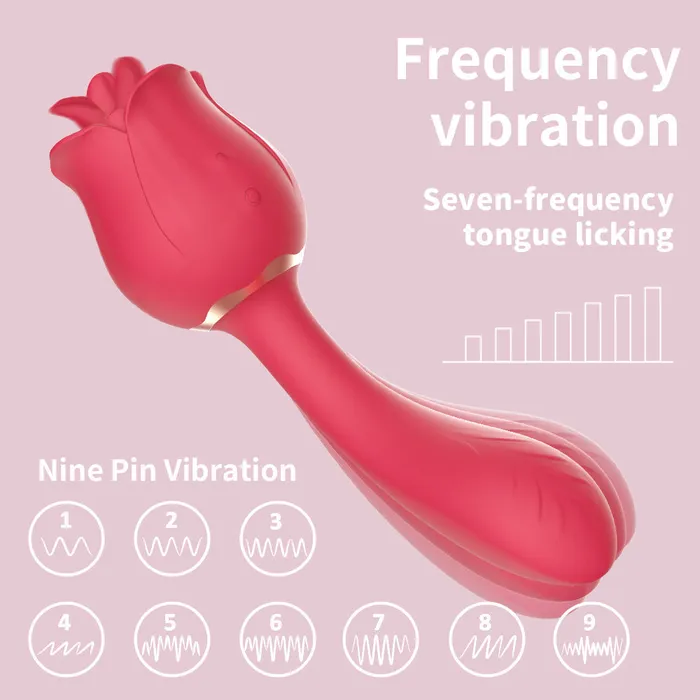 Luxury Rose Flower Handle Vibrator Wild Night Fantasies Vibrators