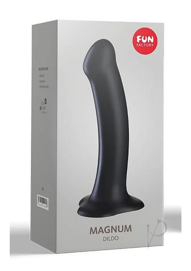 Magnum Silicone Dildo with Suction Cup Base Black Fun Factory Female Sex Toys Magnum Silicone Dildo with Suction Cup Base Black Fun Factory Female Sex Toys