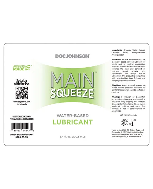 Main Squeeze Lubricants Main Squeeze Water Based Lubricant 34oz Main Squeeze Lubricants Main Squeeze Water Based Lubricant 34oz