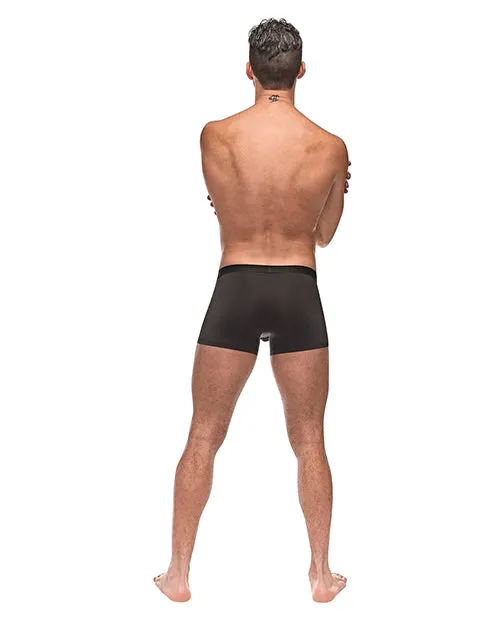 Male Power Anal Private Screening Micro Mesh Modal Pot Leaf Black MD Male Power Anal Private Screening Micro Mesh Modal Pot Leaf Black MD