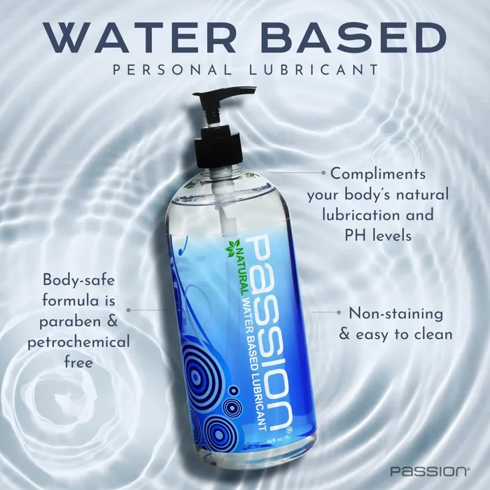 Male Sex Toys 34oz Passion Natural WaterBased Lube Pump Passion