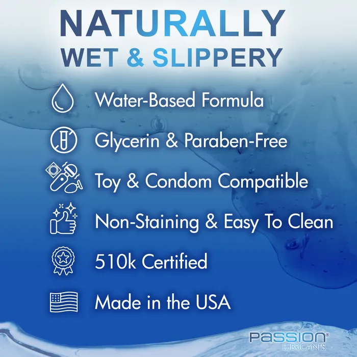 Male Sex Toys 34oz Passion Natural WaterBased Lube Pump Passion