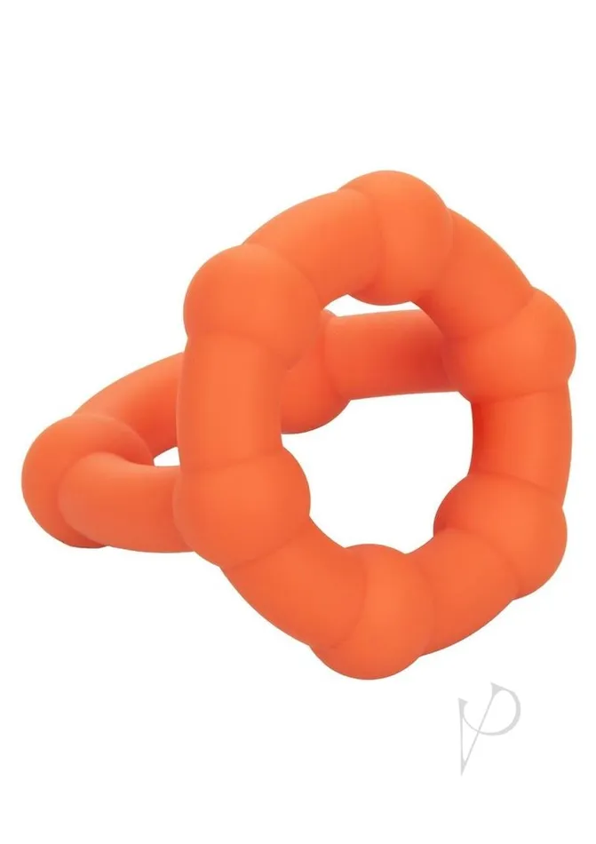 Male Sex Toys Alpha Alpha Liquid Silicone All Star Ring Orange