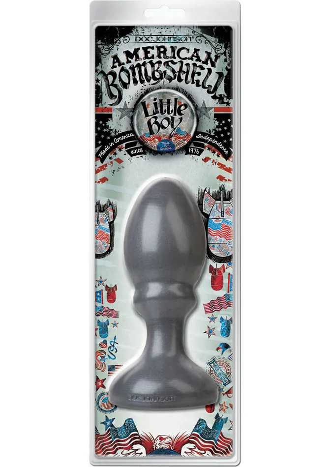 Male Sex Toys American Bombshell Little Boy Anal Plug Gun Metal American Bombshell