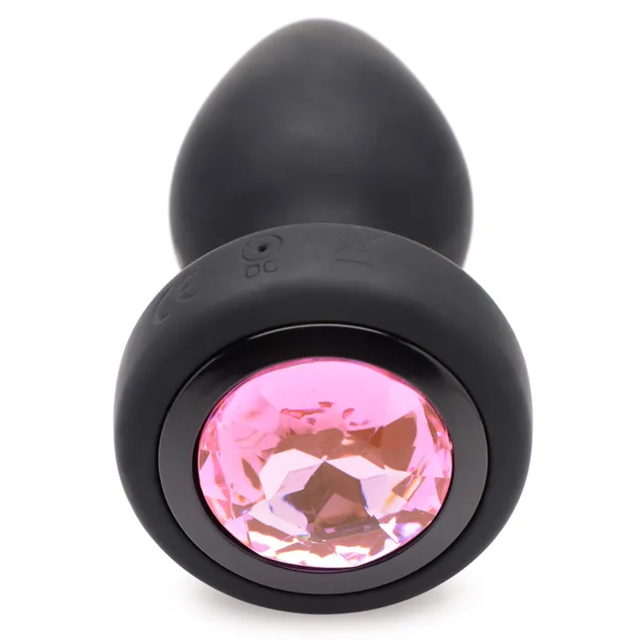Male Sex Toys Booty Sparks 28X Vibrating Silicone Pink Gem Anal Plug