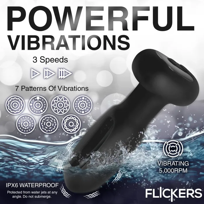 Male Sex Toys Bum Flick Vibrating and Flicking Silicone Butt Plug with Remote Inmi
