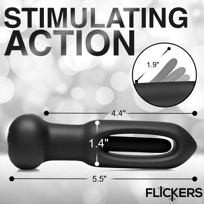 Male Sex Toys Bum Flick Vibrating and Flicking Silicone Butt Plug with Remote Inmi