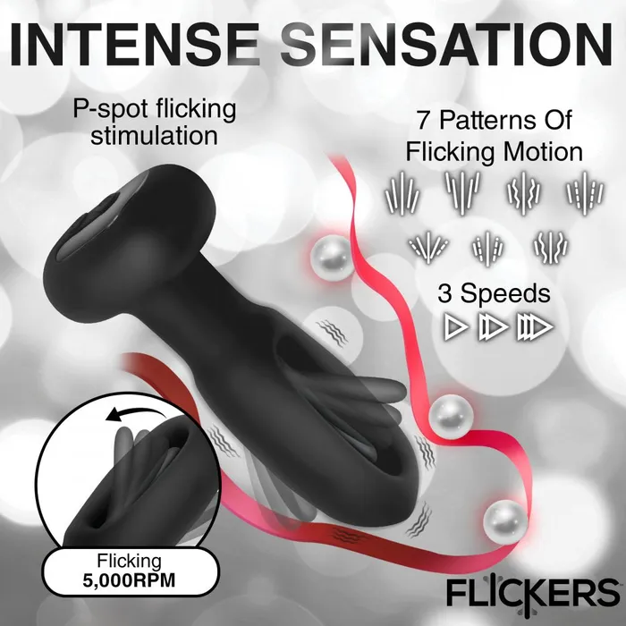 Male Sex Toys Bum Flick Vibrating and Flicking Silicone Butt Plug with Remote Inmi
