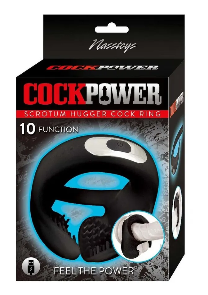 Male Sex Toys Cock Power CockPower Scrotum Hugger Rechargeable Silicone Cock Ring Black Male Sex Toys Cock Power CockPower Scrotum Hugger Rechargeable Silicone Cock Ring Black