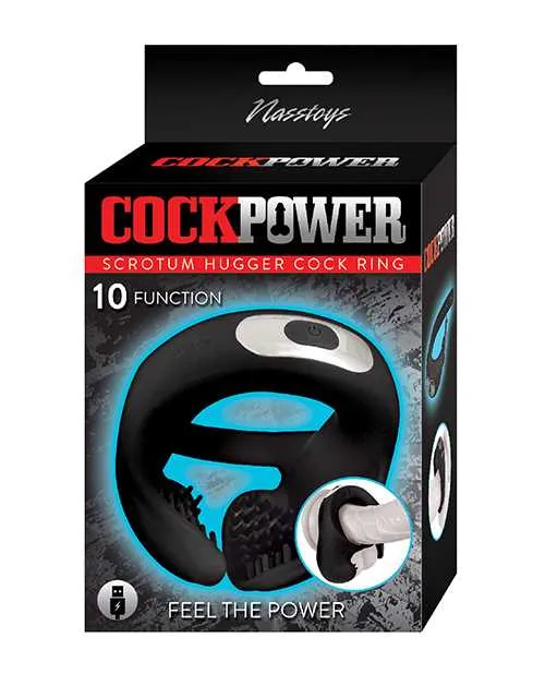 Male Sex Toys Cock Power CockPower Scrotum Hugger Rechargeable Silicone Cock Ring Black Male Sex Toys Cock Power CockPower Scrotum Hugger Rechargeable Silicone Cock Ring Black