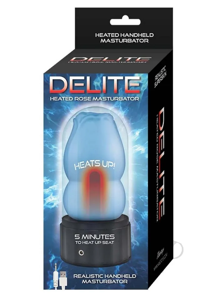 Male Sex Toys Delite Heated Rose Rechargeable Masturbator Blue Delite Male Sex Toys Delite Heated Rose Rechargeable Masturbator Blue Delite