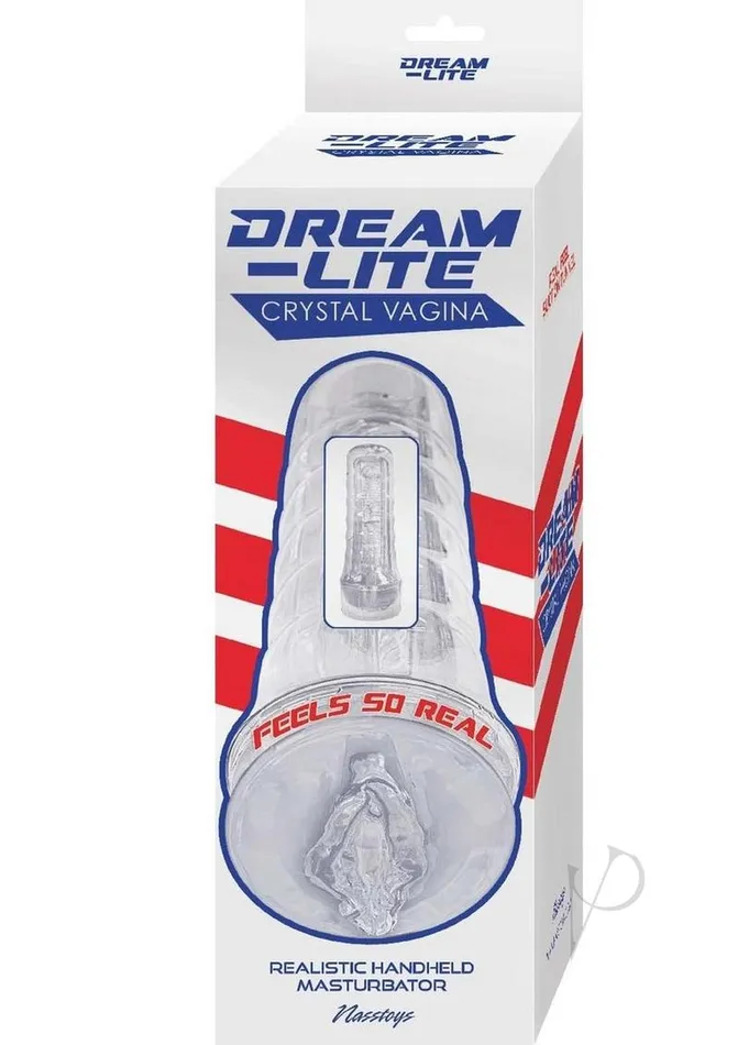 Male Sex Toys Dream Lite DreamLite Crystal Vagina Masturbator Clear