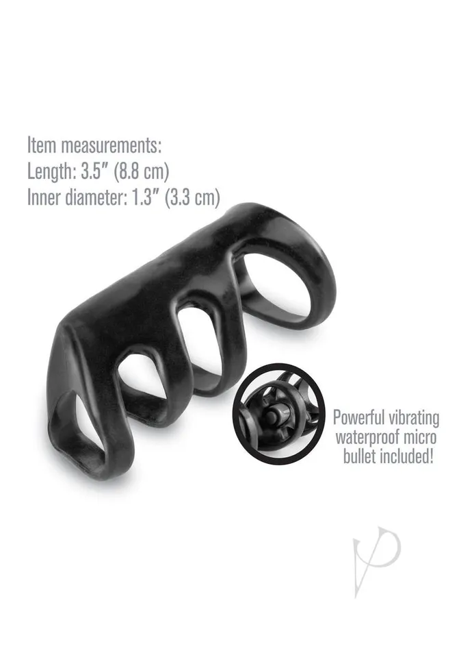 Male Sex Toys Fantasy XTensions Vibrating Power Cage Waterproof 35in Black Fantasy X Tensions